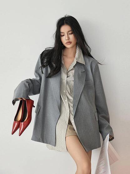 FU FRESH UP Vertical Stripe Relaxed Fit Shirt