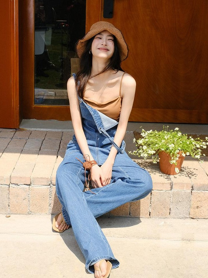 FU FRESH UP Vintage Adjustable Straps High Waist Pockets Women&