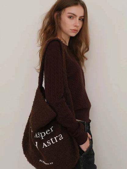 FU FRESH UP Vintage Cable Knit Cashmere Wool Sweater
