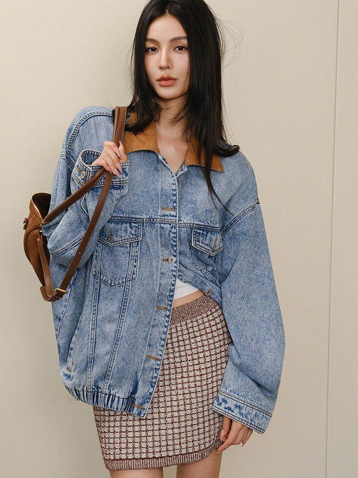 FU FRESH UP Vintage Colorblock Oversized Women&