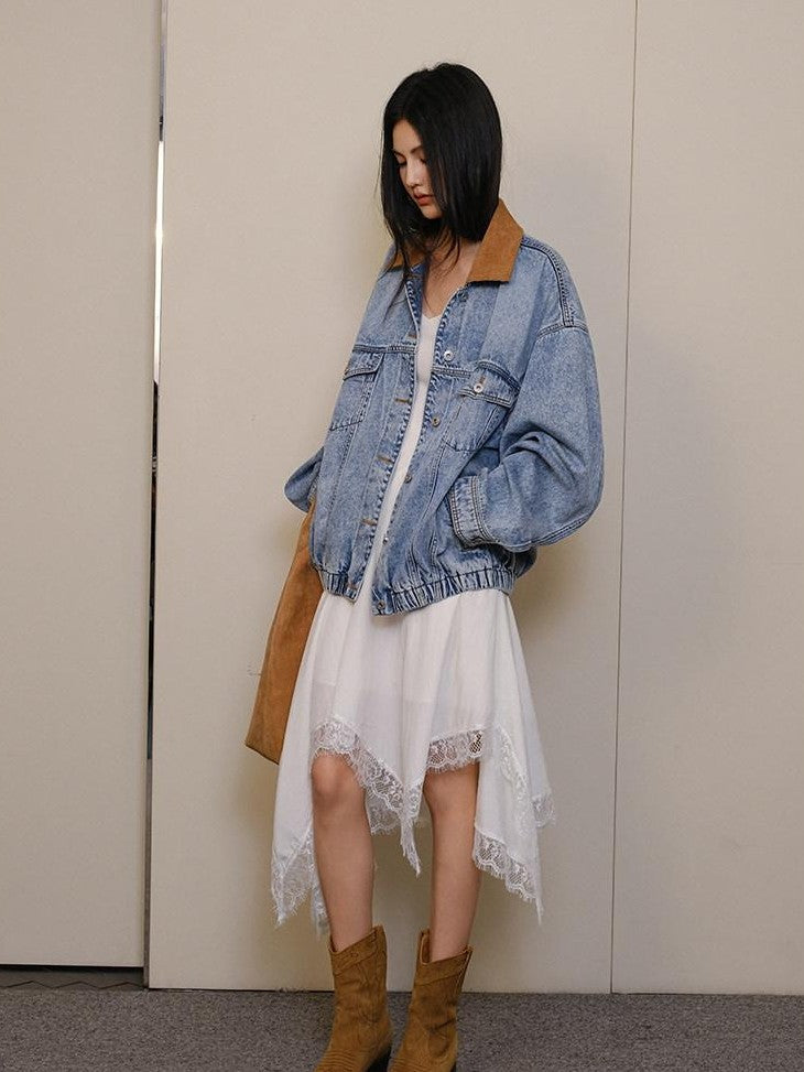 FU FRESH UP Vintage Colorblock Oversized Women&