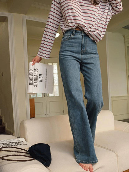 FU FRESH UP Vintage High Waist Flare Stretch Jeans