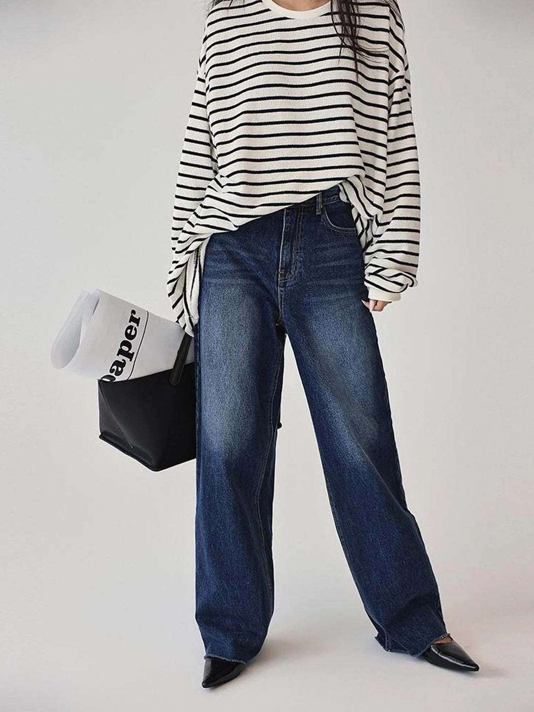 FU FRESH UP Vintage Indigo Wide Leg Denim Jeans