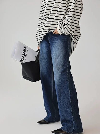 FU FRESH UP Vintage Indigo Wide Leg Denim Jeans
