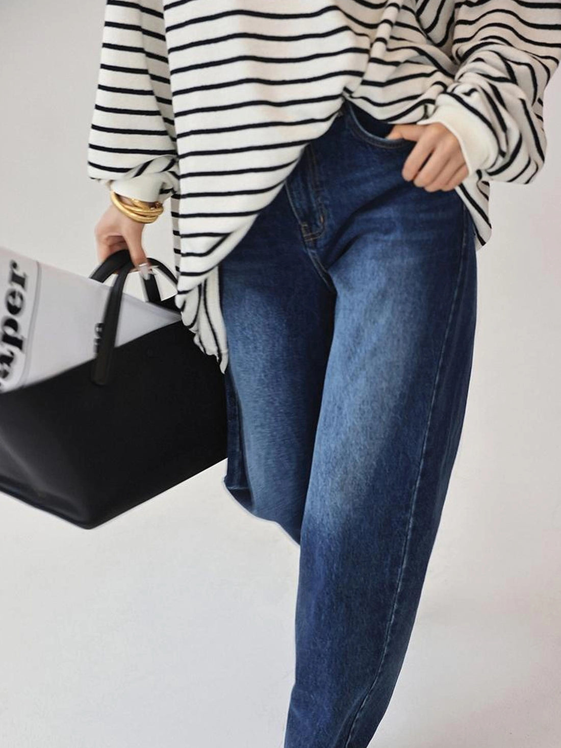 FU FRESH UP Vintage Indigo Wide Leg Denim Jeans