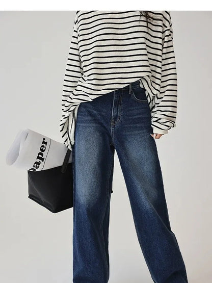 FU FRESH UP Vintage Indigo Wide Leg Denim Jeans