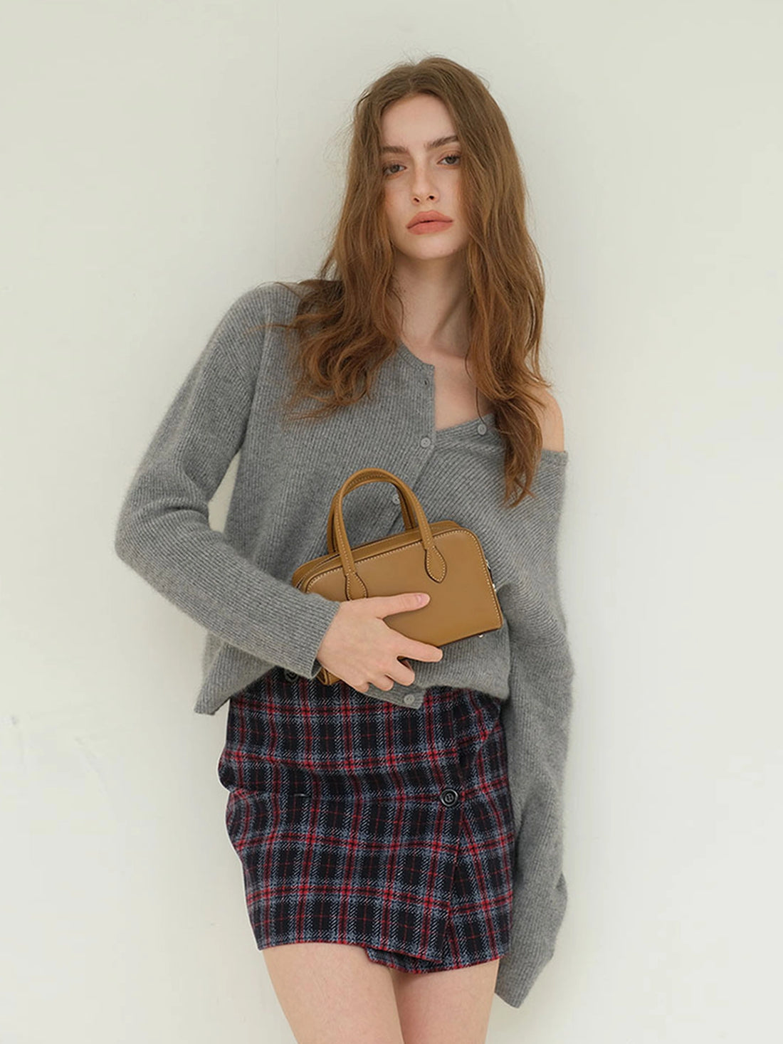 FU FRESH UP Vintage Scottish Tartan Wool Blend A Line Skirt