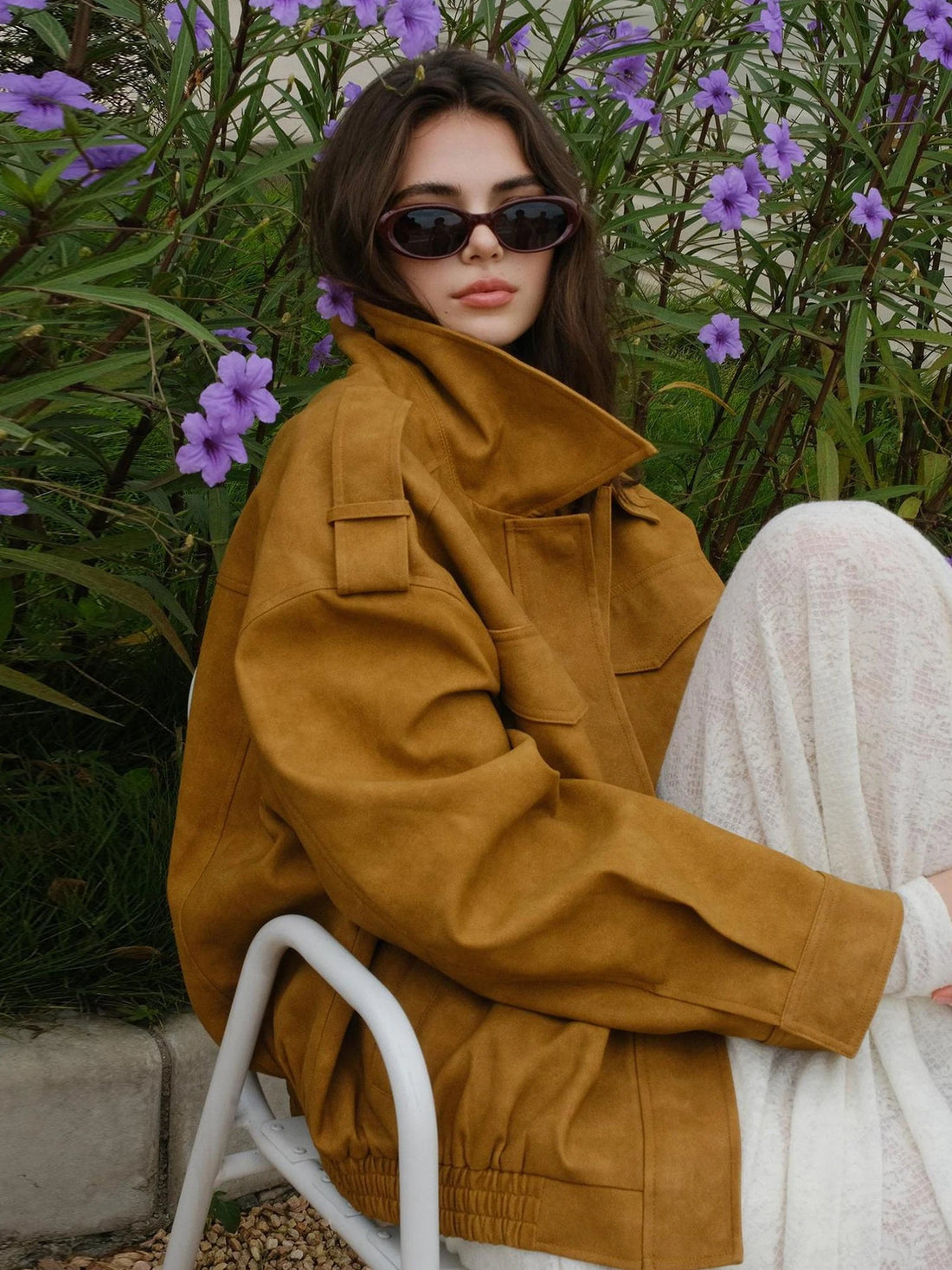 FU FRESH UP Vintage Soft Suede Cropped Jacket