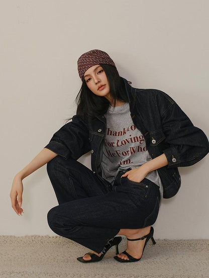 FU FRESH UP Vintage Washed Boxy Short Multi Pocket Raglan Women&