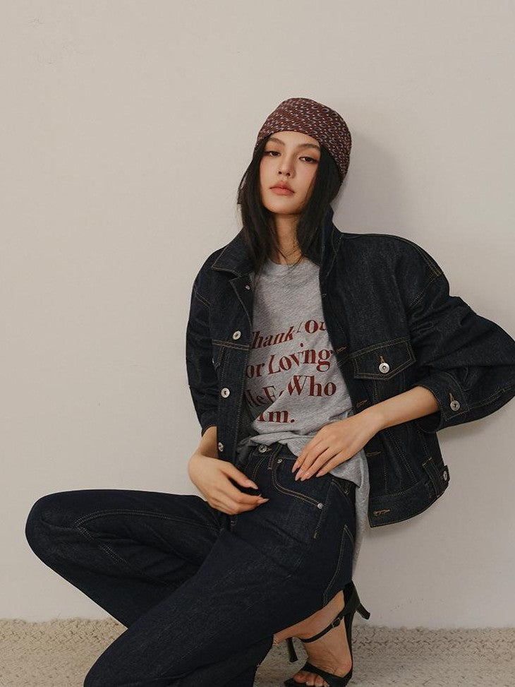FU FRESH UP Vintage Washed Boxy Short Multi Pocket Raglan Women&