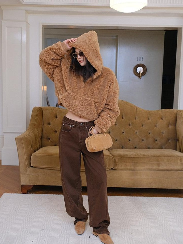 FU FRESH UP Vintage Washed Brushed Curved Hem Women&