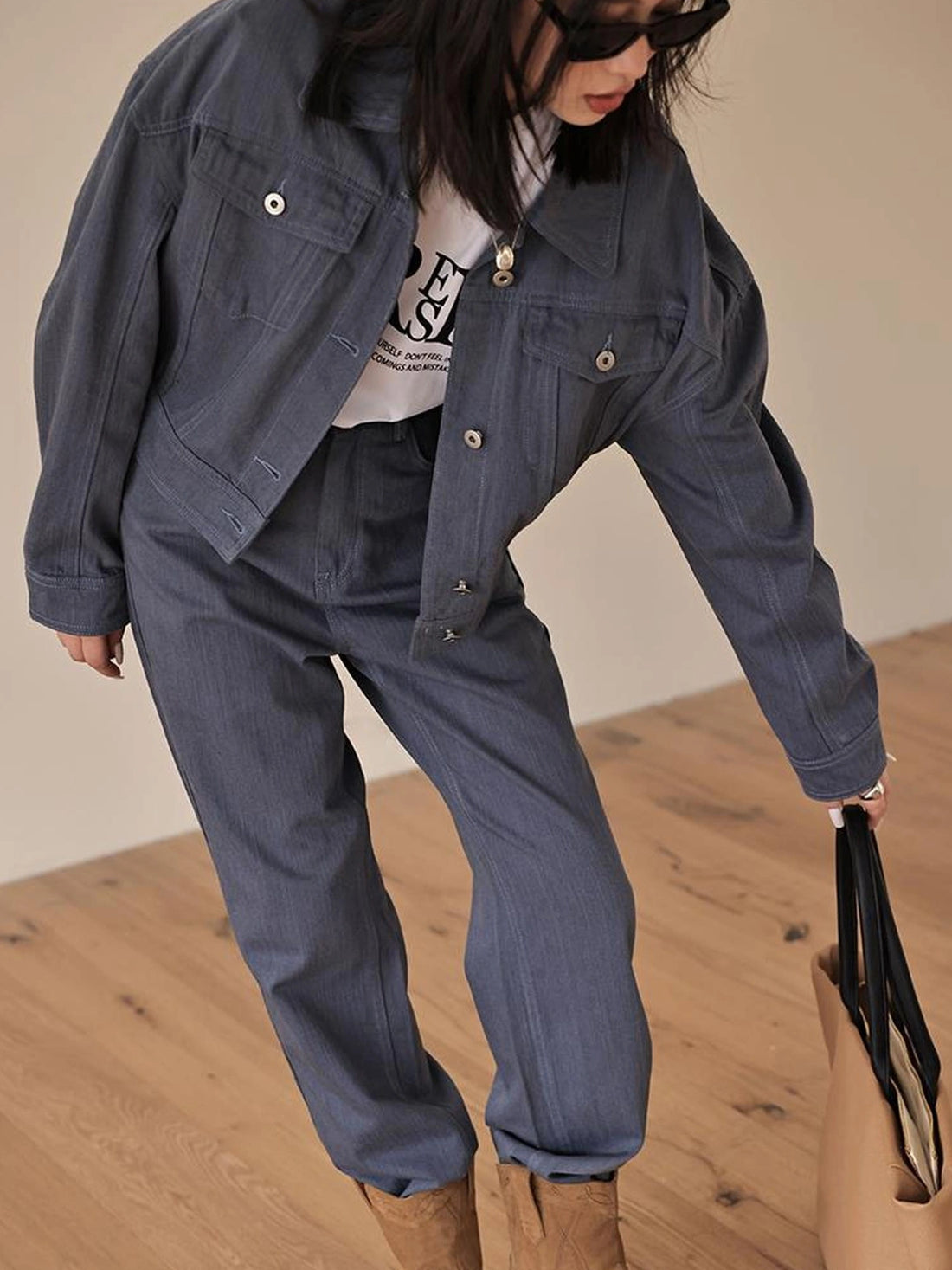 FU FRESH UP Vintage Washed Denim Jacket