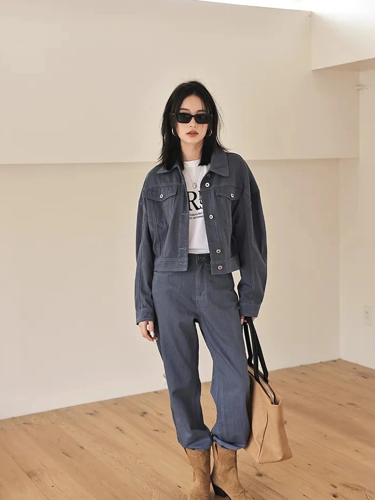 FU FRESH UP Vintage Washed Denim Jacket