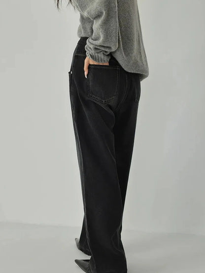 FU FRESH UP Vintage Washed High Rise Wide Leg Denim