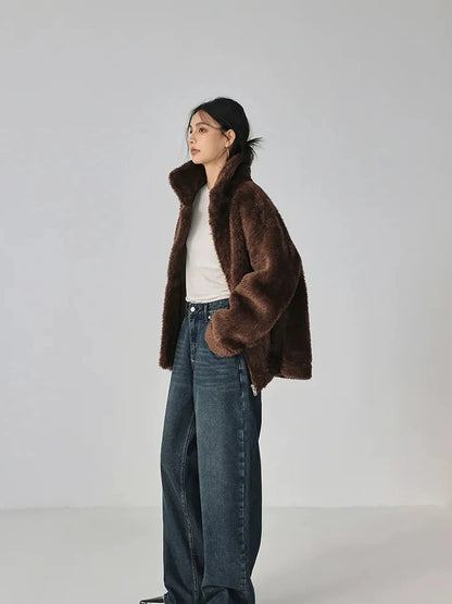 FU FRESH UP Vintage Washed High Rise Wide Leg Denim