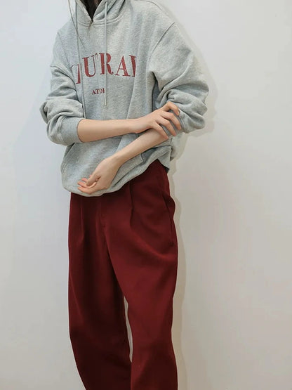 FU FRESH UP Vintage Washed Hoodie With Fleece Lining