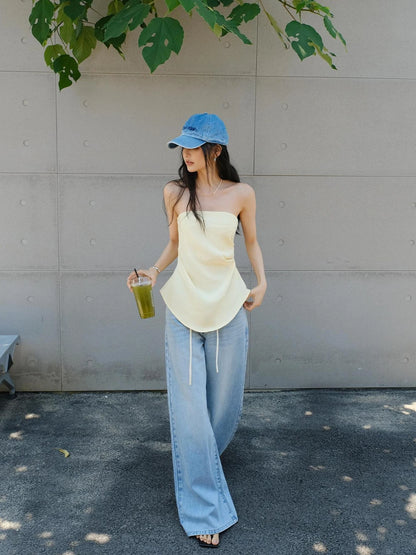 FU FRESH UP Vintage Washed Relaxed Straight Jeans