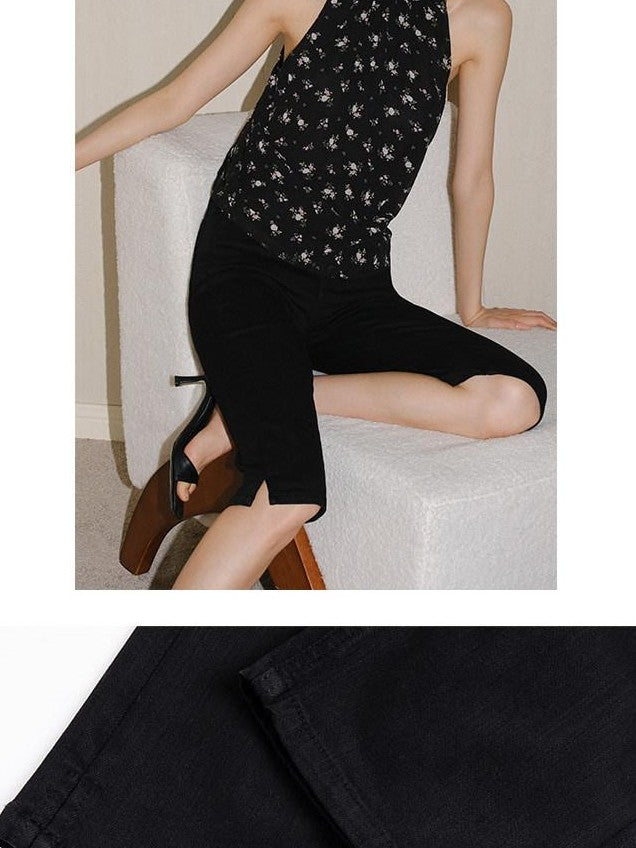 FU FRESH UP Washed High Waist Slim Women&
