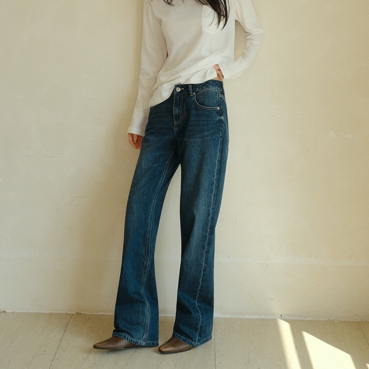 FU_FRESH_UP_Washed_Solid_Pocket_Low_Waist_Slim_Fit_Women&