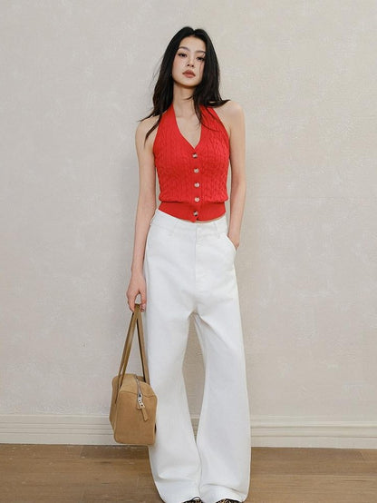 FU FRESH UP White Washed Vintage Mid Rise Pockets Women&