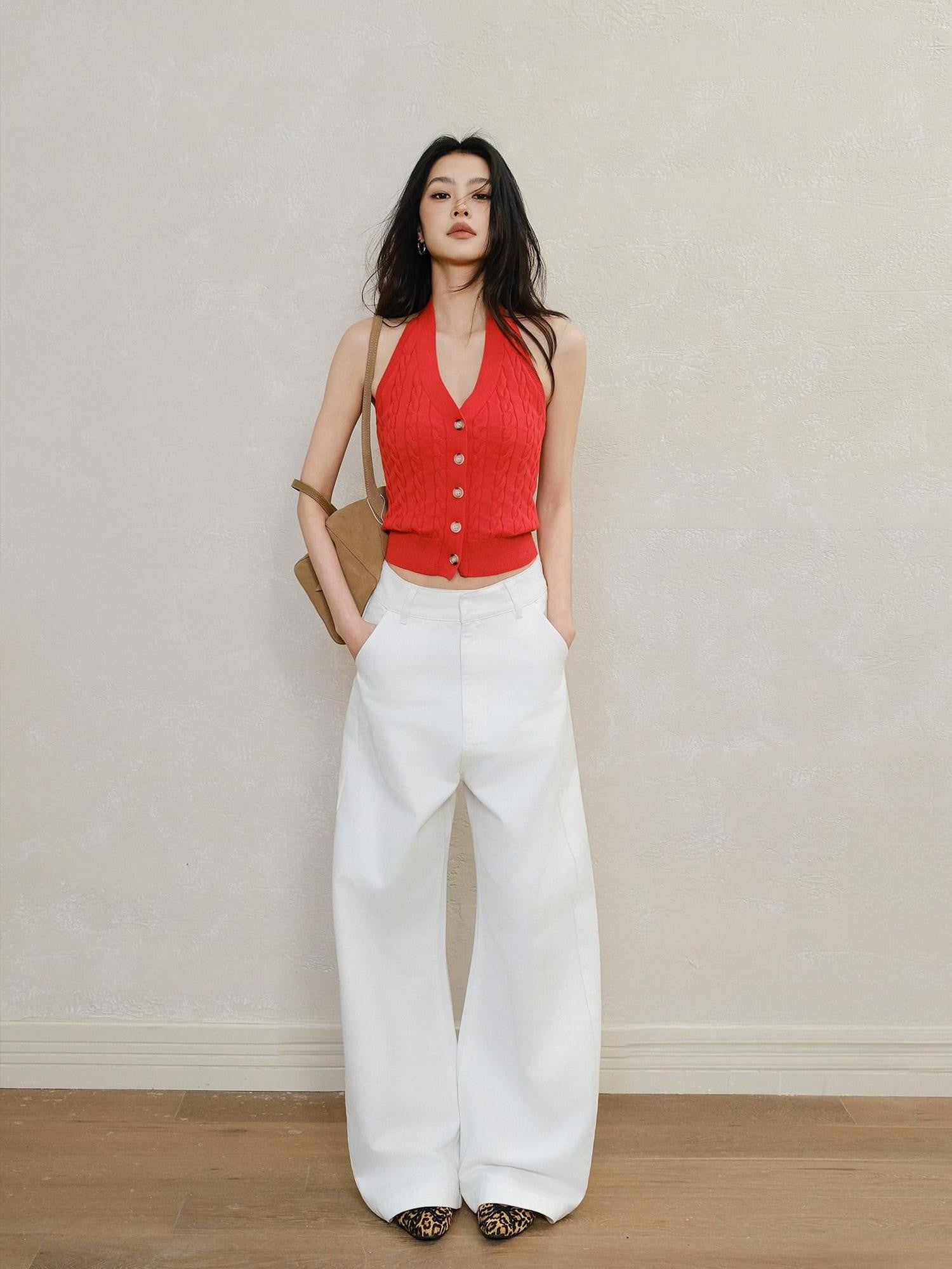 FU FRESH UP White Washed Vintage Mid Rise Pockets Women&