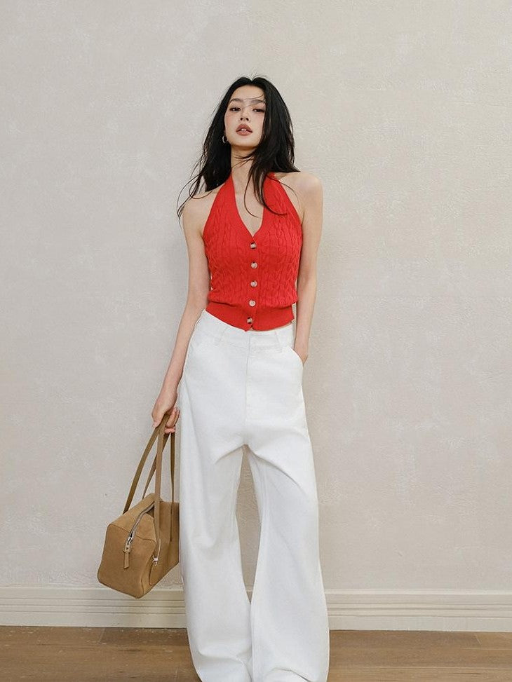FU FRESH UP White Washed Vintage Mid Rise Pockets Women&