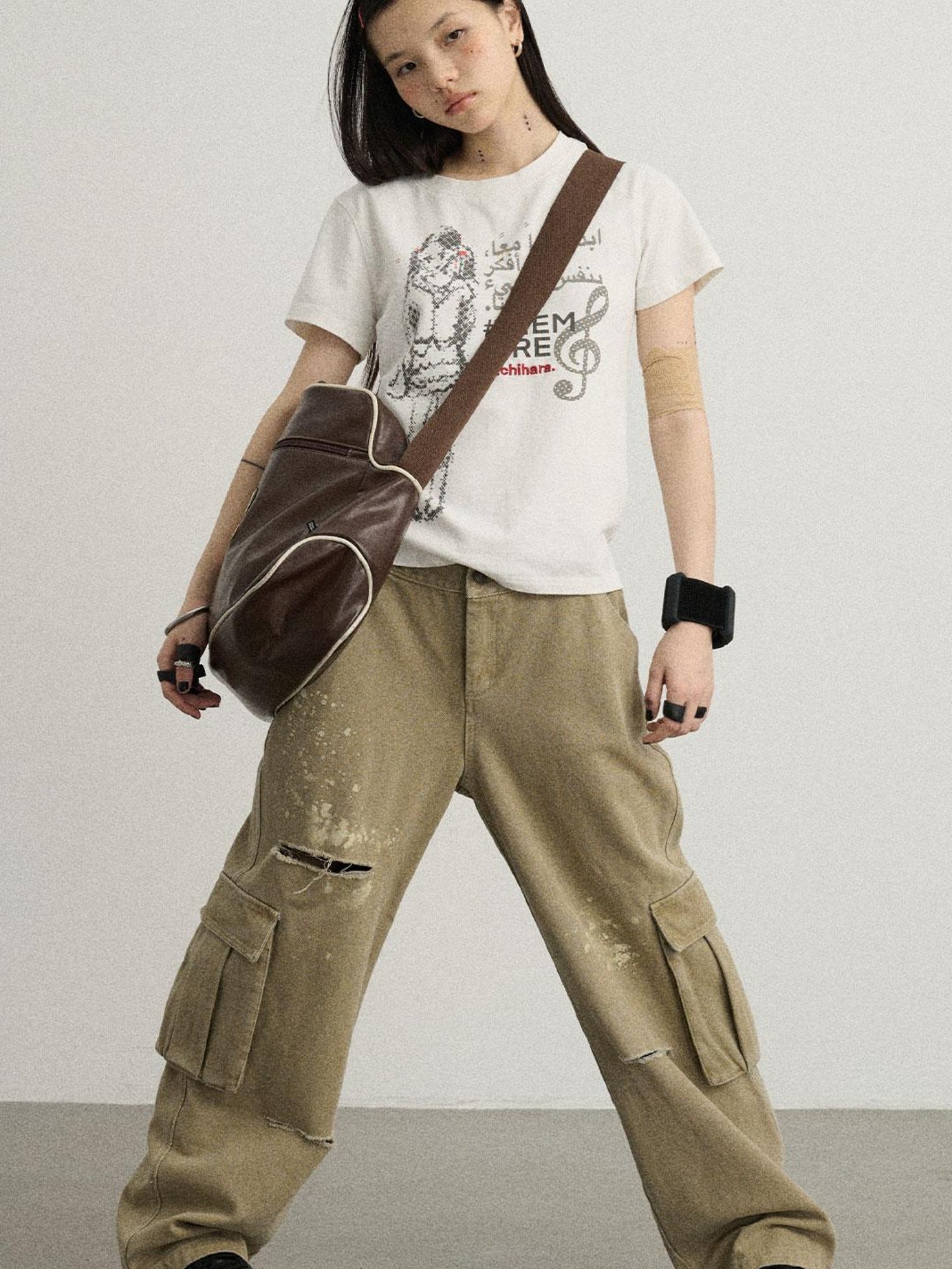 Achihara Faded Washed Denim Pants For Men