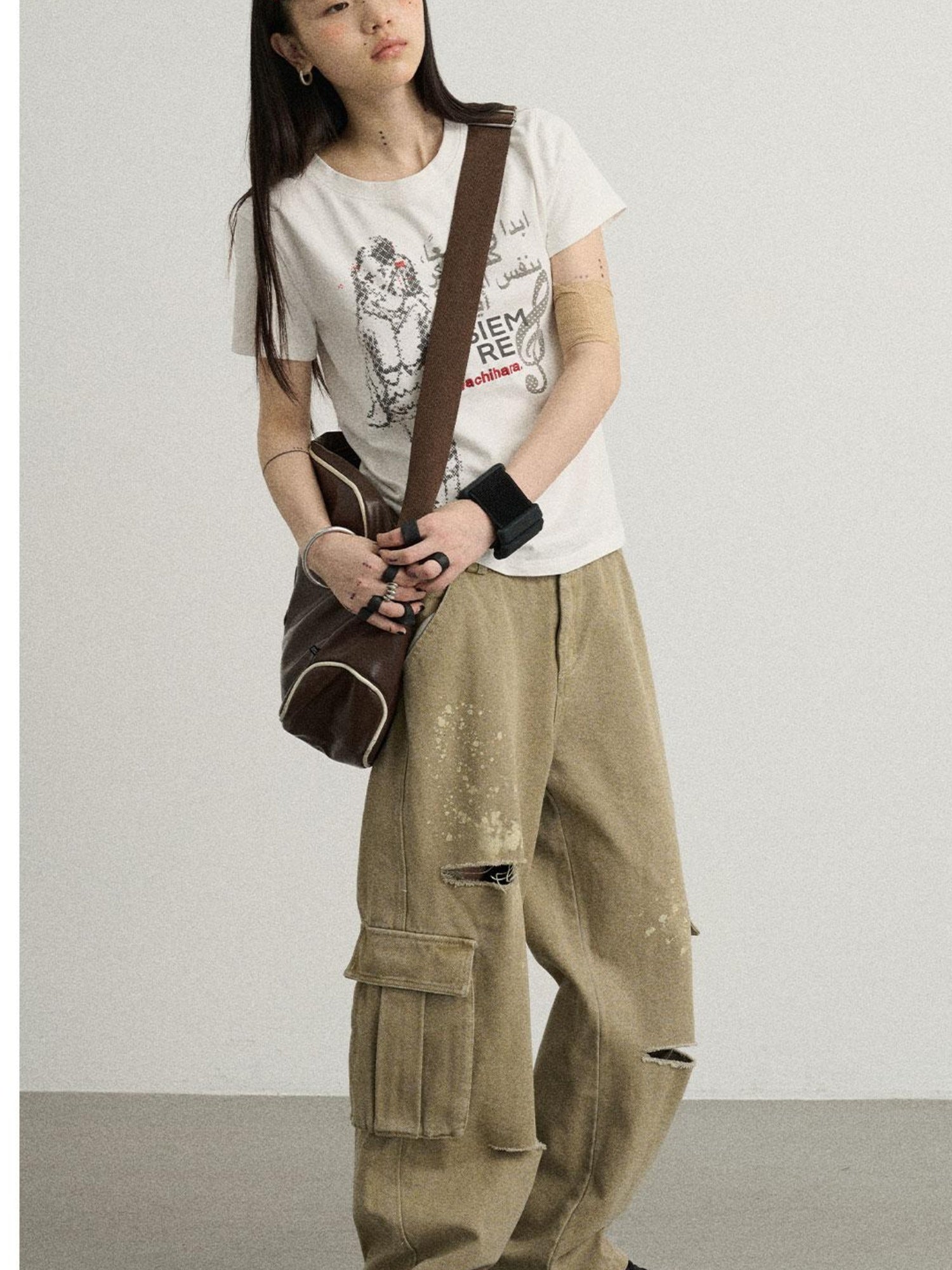 Achihara Faded Washed Denim Pants For Men