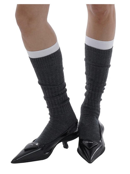 Fall Gray Wool Layering Socks