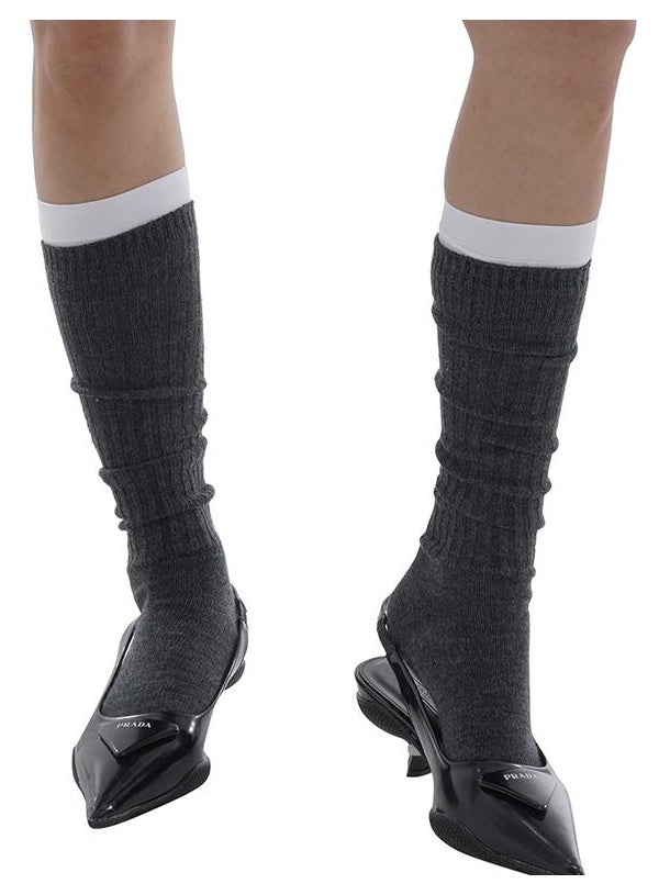 Fall Gray Wool Layering Socks