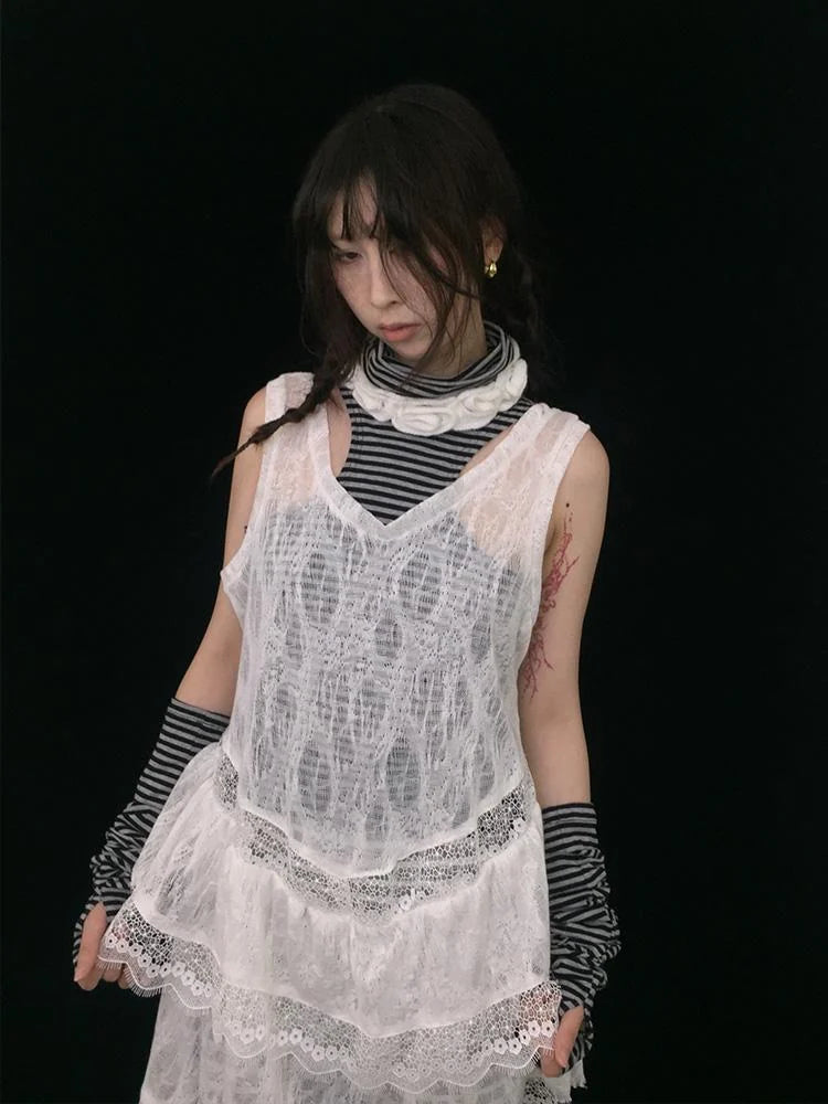 Fall Winter Floral Knit Scarf Neck Warmer