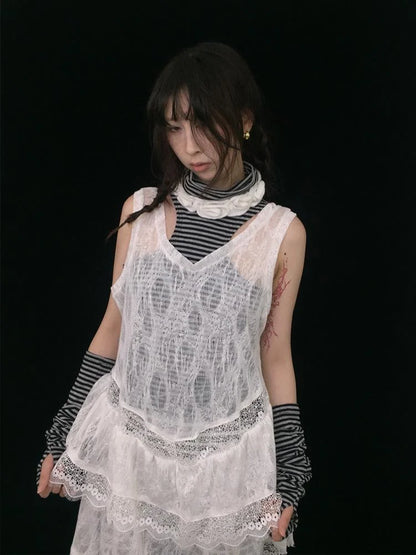 Fall Winter Floral Knit Scarf Neck Warmer