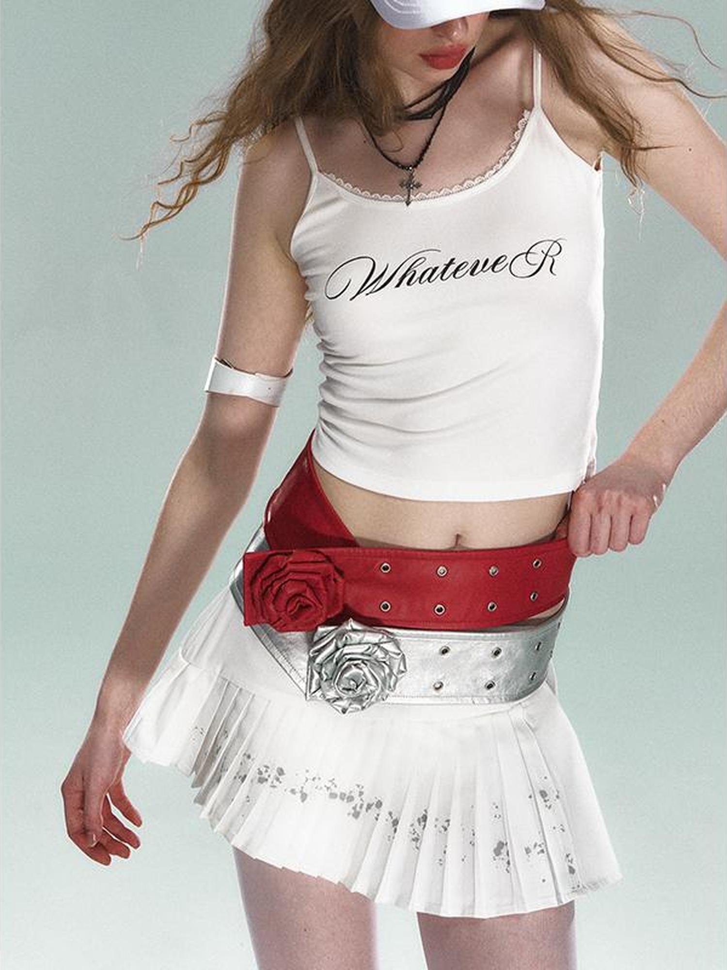 STRIKE A POSE Fashionable Pu Leather Flower Belt For Stylish Women Belts