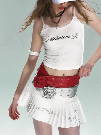 STRIKE A POSE Fashionable Pu Leather Flower Belt For Stylish Women Belts