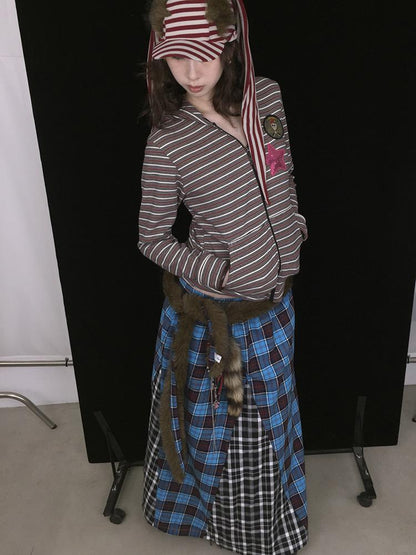 Faux Fur Scarf Belt Multi-Way Long Winter Wrap Accessory
