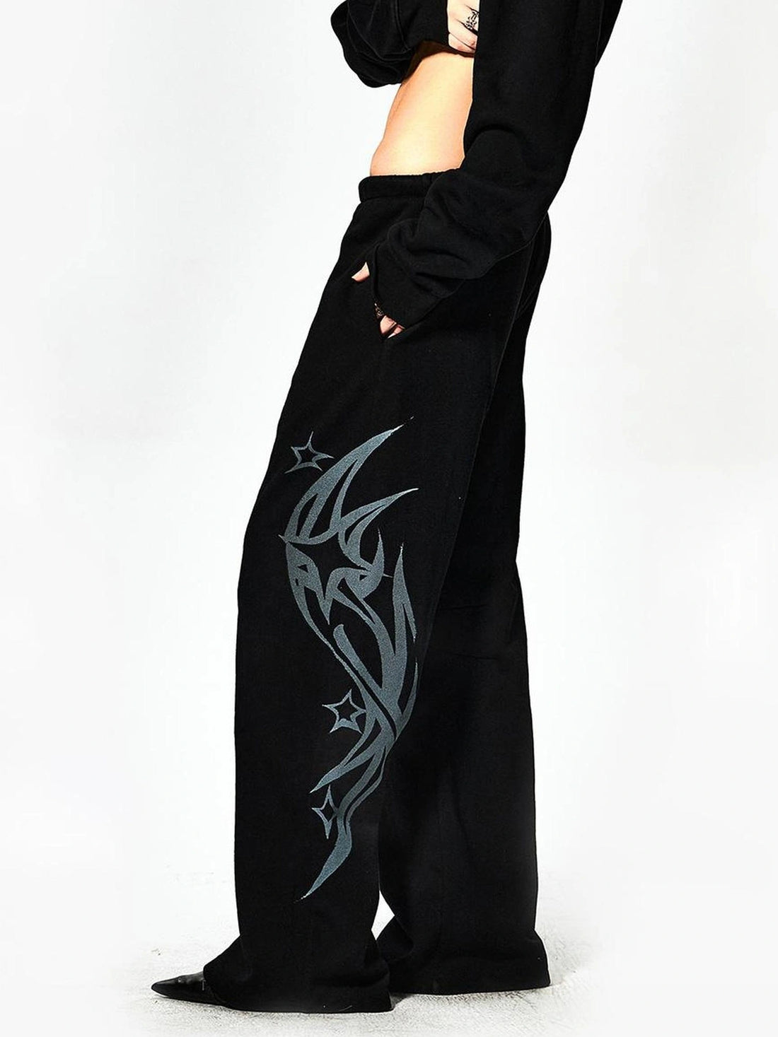 FayChui  Acid Star Print Street Sweatpants