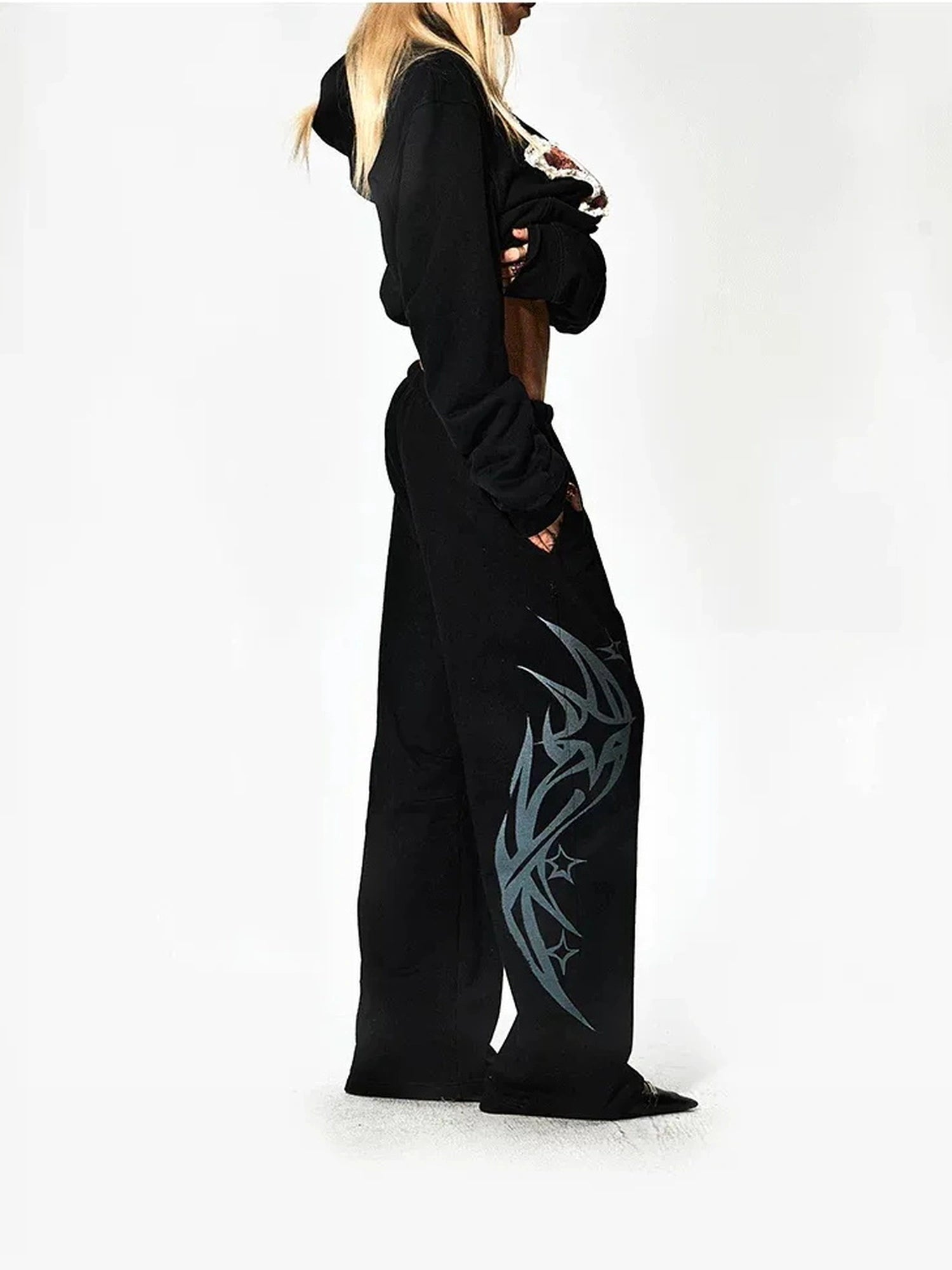 FayChui  Acid Star Print Street Sweatpants