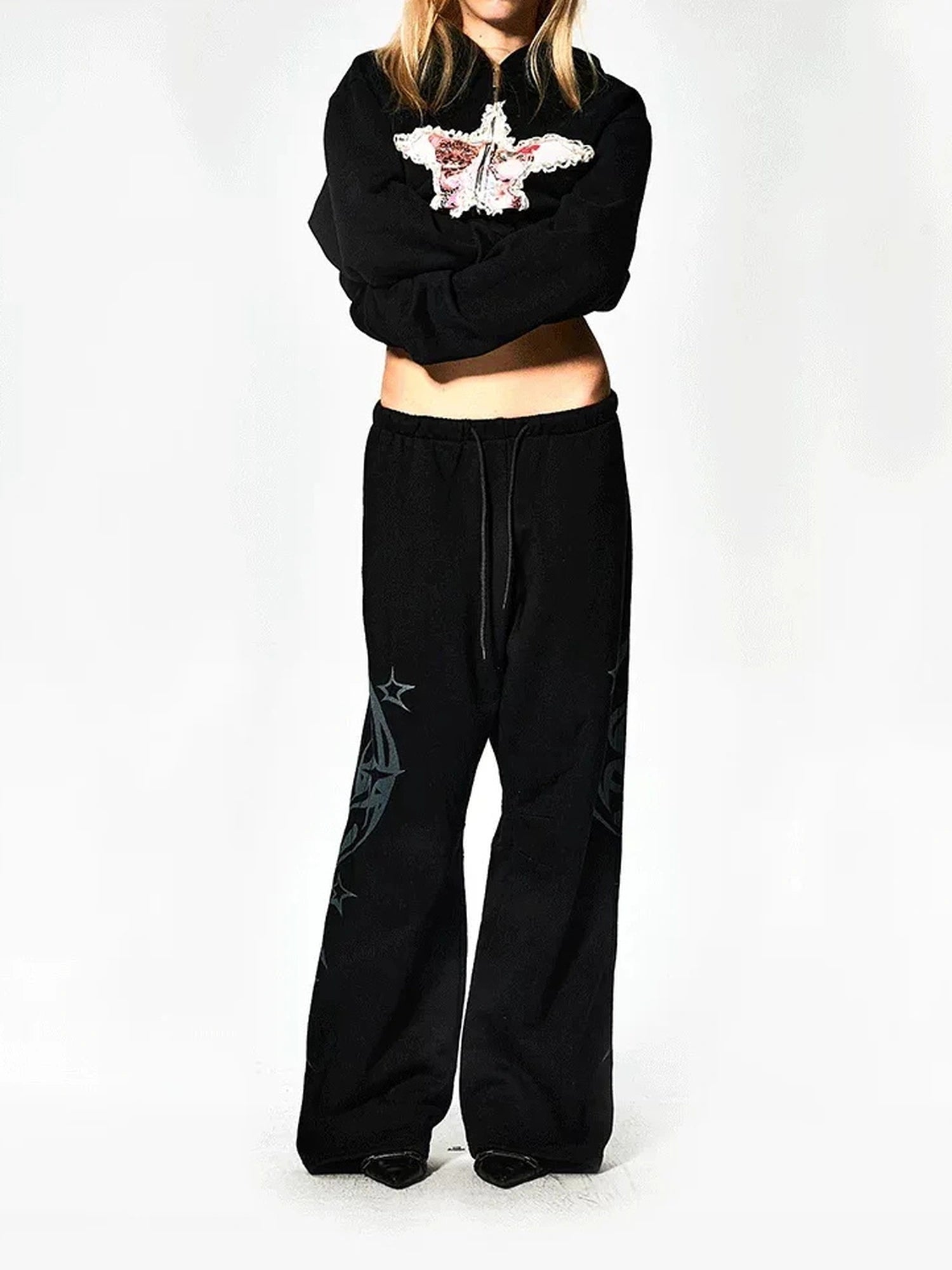 FayChui  Acid Star Print Street Sweatpants