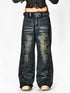 FayChui  Acid Star Ripped Vintage Jeans