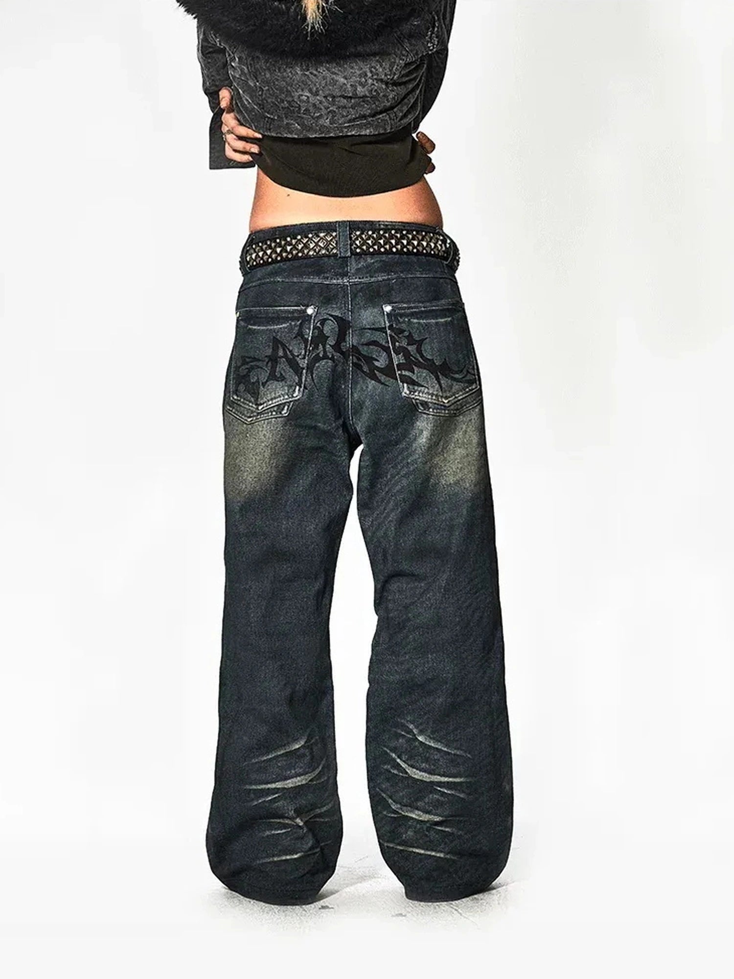 FayChui  Acid Star Ripped Vintage Jeans