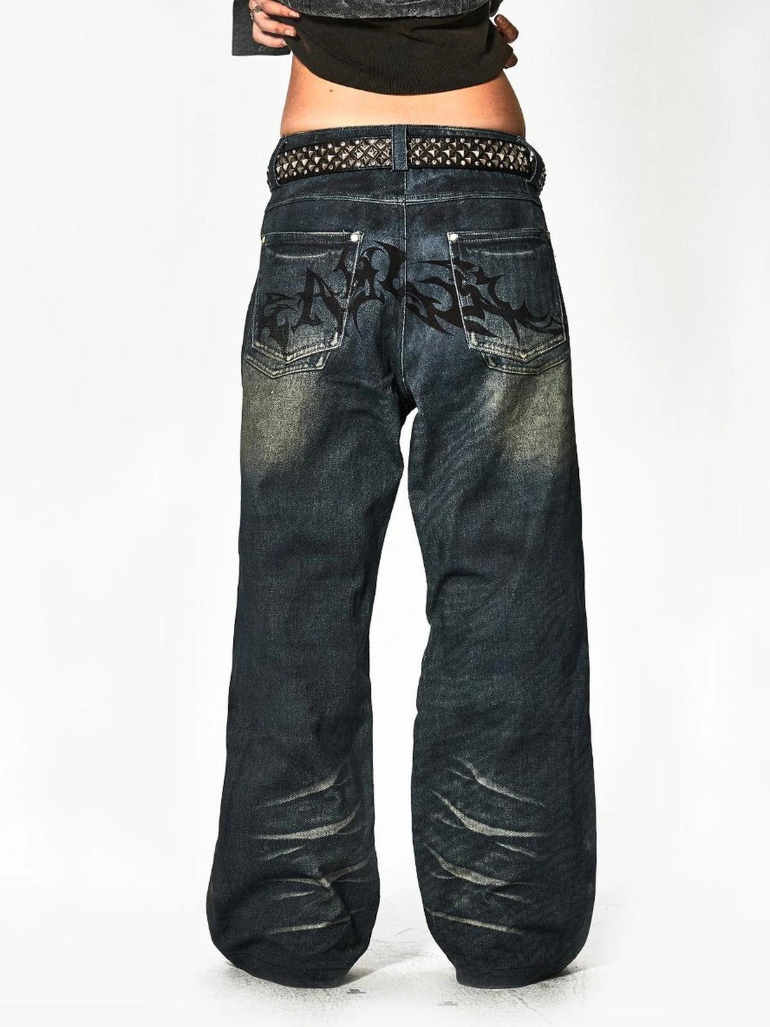 FayChui  Acid Star Ripped Vintage Jeans