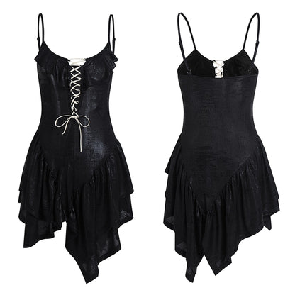 FayChui_Asymmetric_Lace_Up_Ruffle_Hem_Slip_Dress_MISSTT