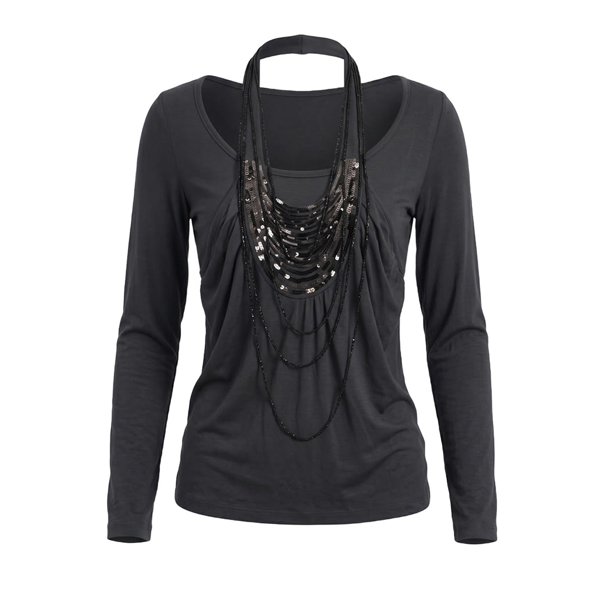 FayChui_Beaded_Faux_Layer_Lyocell_Loose_Fit_Women&