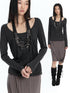 FayChui Beaded Faux Layer Lyocell Loose Fit Women&