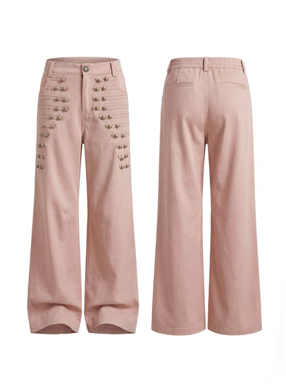 FayChui_Court_Style_Metal_Button_High_Waist_Women&