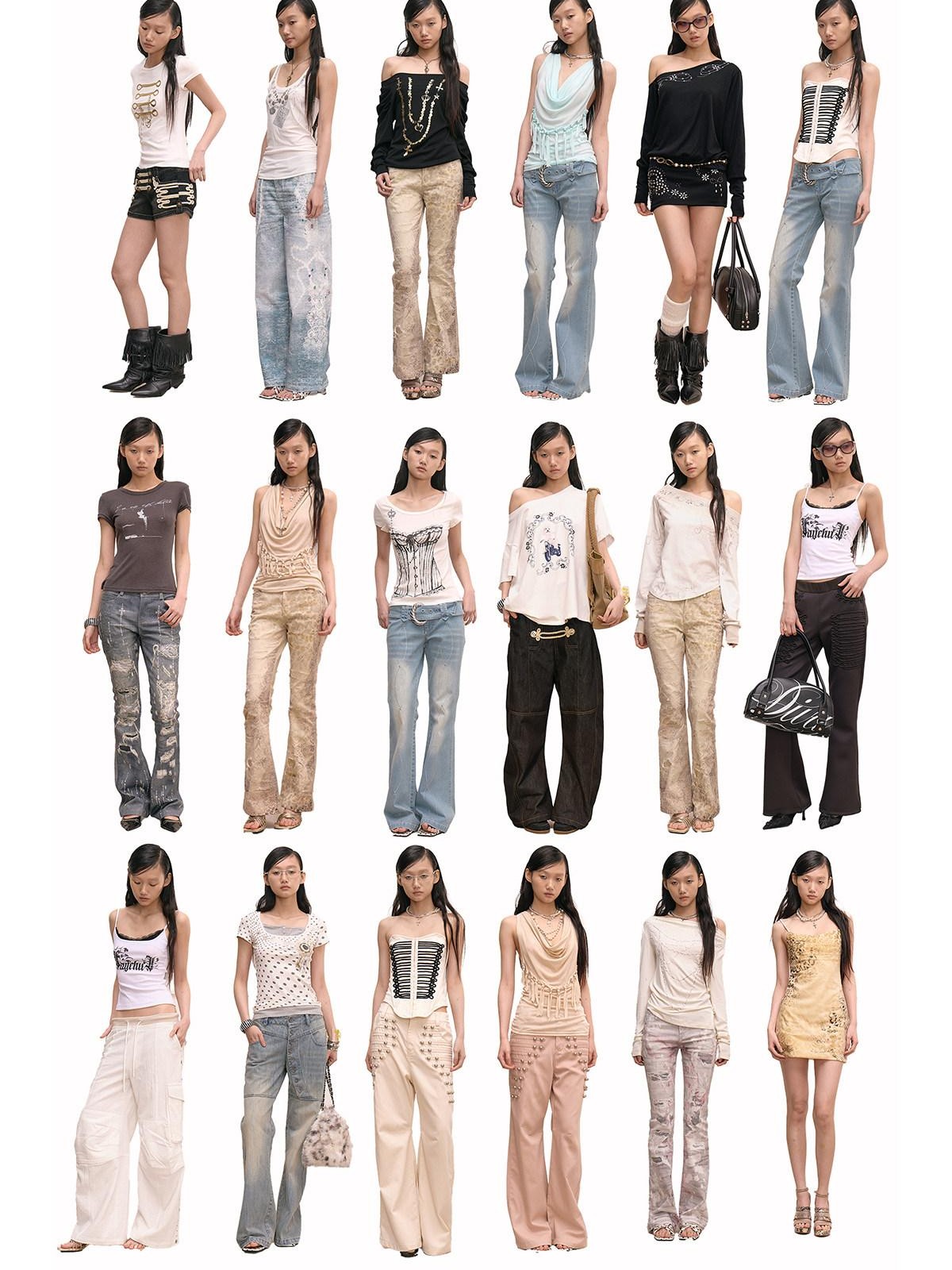 FayChui Court Style Metal Button High Waist Women&