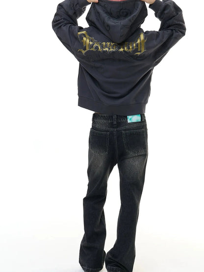 FayChui  Deconstructed Butterfly Crystal Jeans