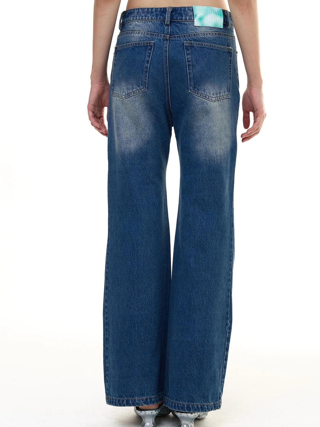 FayChui  Deconstructed Butterfly Crystal Jeans