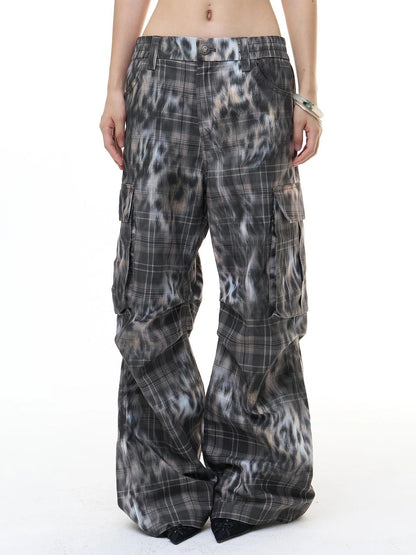 FayChui  Deconstructed Leopard Print Cargo Pants