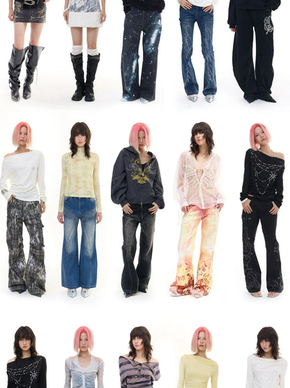 FayChui  Deconstructed Leopard Print Cargo Pants